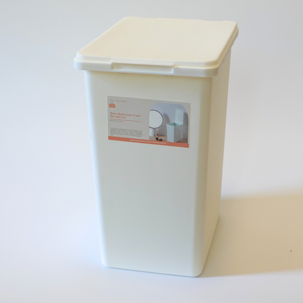Shiro Bathroom Flip Trash Bin with Lid