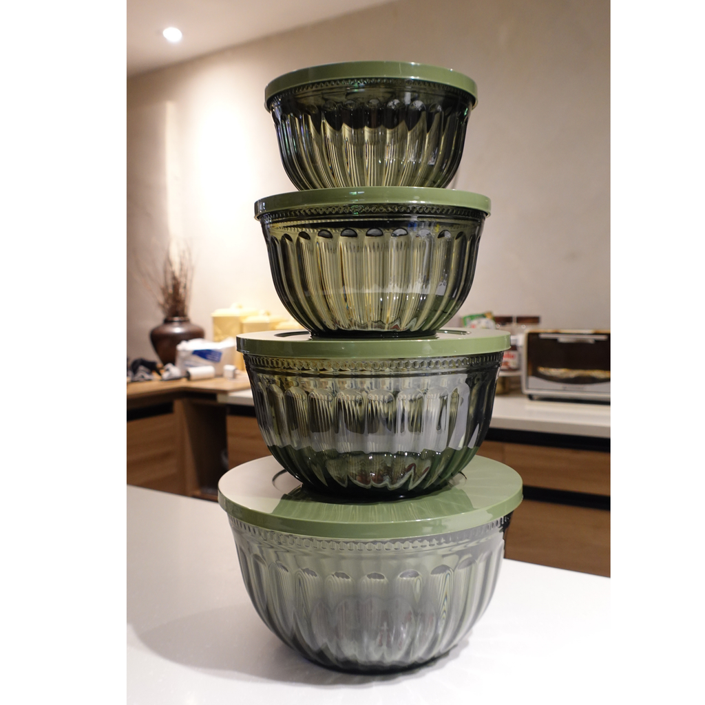 Shiro Patterned Salad Bowl Set Round