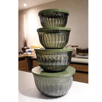 Shiro Patterned Salad Bowl Set Round