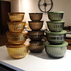 Shiro Patterned Salad Bowl Set Round