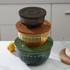 Shiro Patterned Salad Bowl Set Round